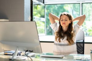 Leaning Back Breathing Fresh Air From Open Window